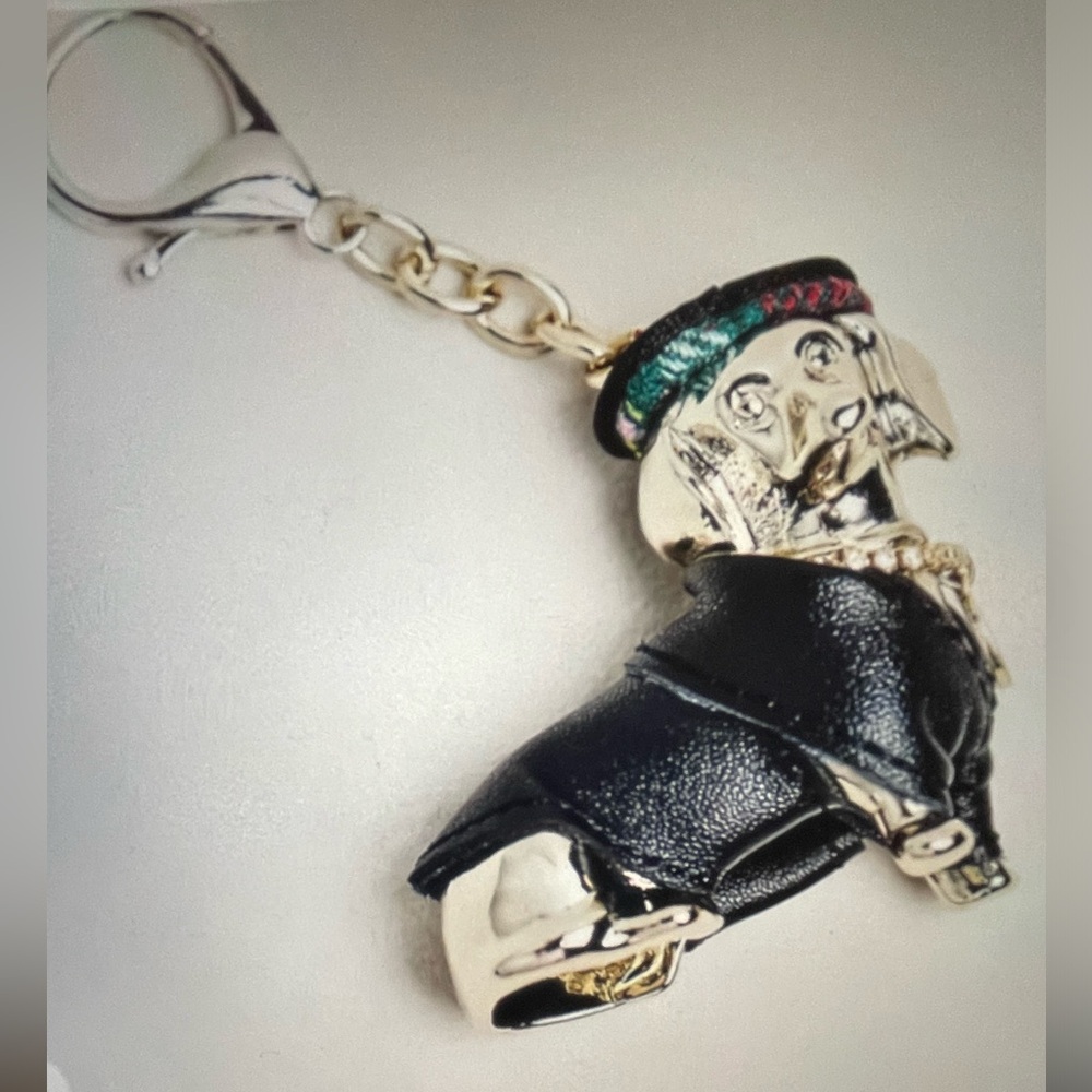 ❤️ ANTHROPOLOGIE DRESSED UP DACHSHUND WEINER DOG BAG CHARM NEW